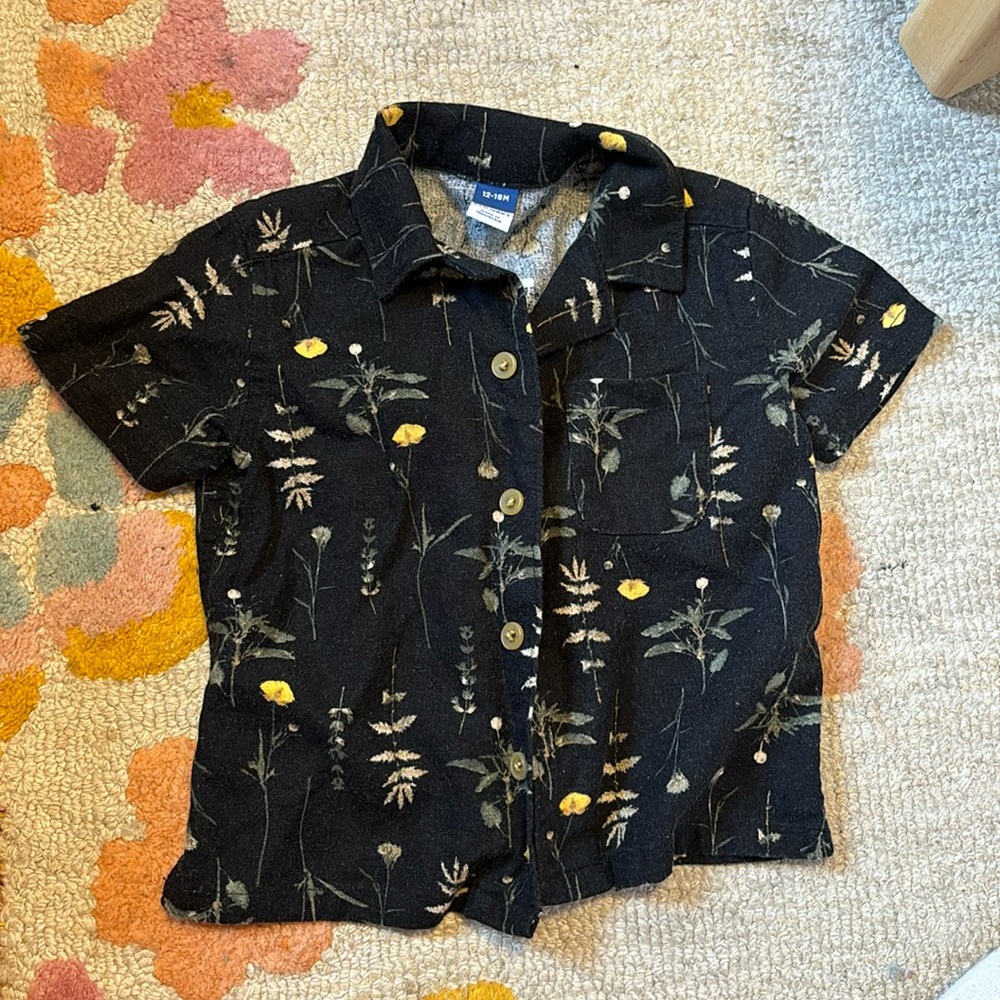 Floral Linen Buttondown